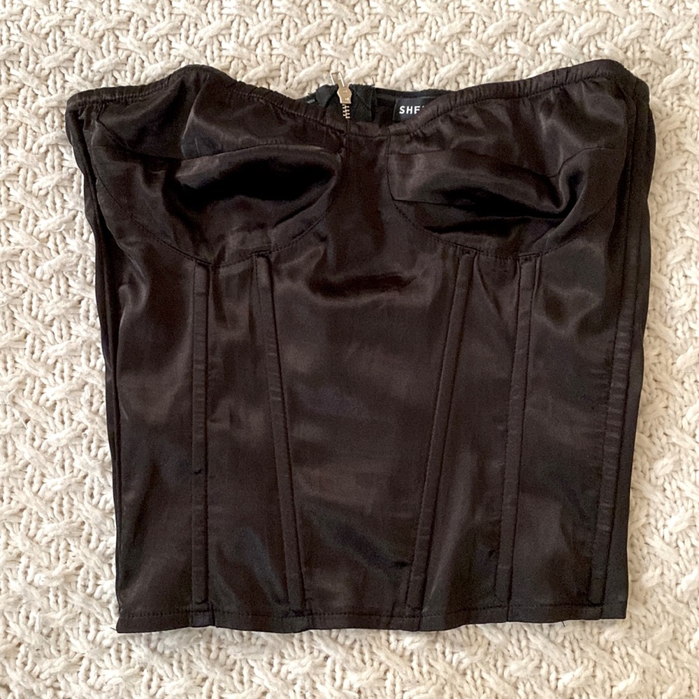 Black corset top, size S